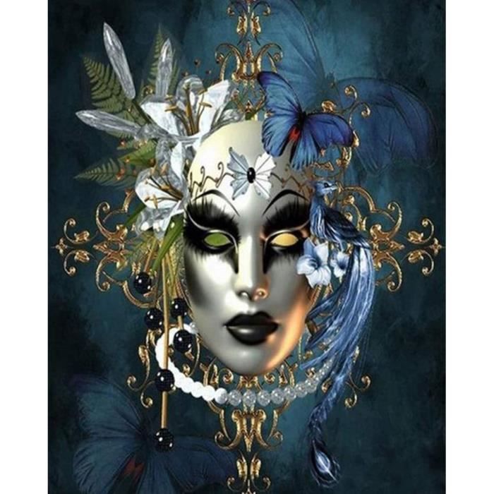 Peinture Diamant 5D DIY Papillon - Kit Broderie Diamant Ronde 30x40cm Pour Décoration Murale