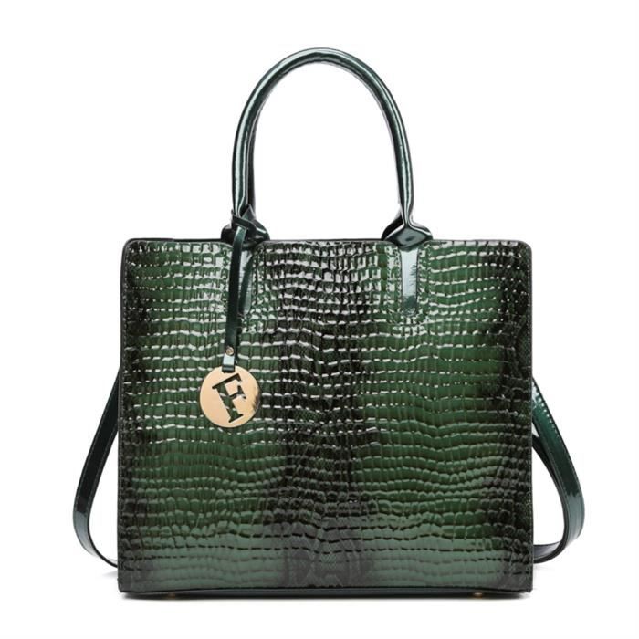 Femme Luxe Sac De Luxe Vert Sac A Main Femme Cuir Luxe Benedetti Paris - Main Image