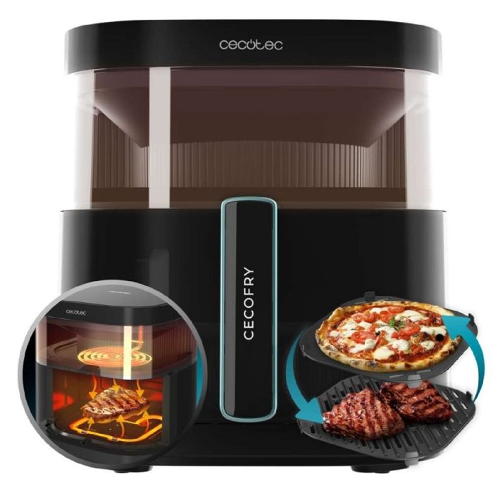 Cecotec Friteuse à air sans huile de 6L Airfryer Cecofry DuoHeat 6000. 2200W Double Résistance Cuisson 3D Grillin Style