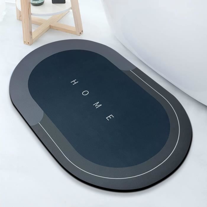 Tapis De Bain Gris Blanc Tapis Salle De Bain Moelleux Microfibre Tapis De Salle De Bain