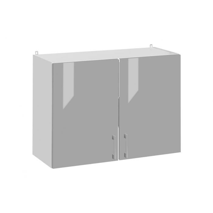 Meuble haut de cuisine Eco Gris Brillant 2 portes L 80 cm - Cuisineandcie Meuble haut de cuisine Eco Gris Brillant 2 portes L 80 cm - Cuisineandcie