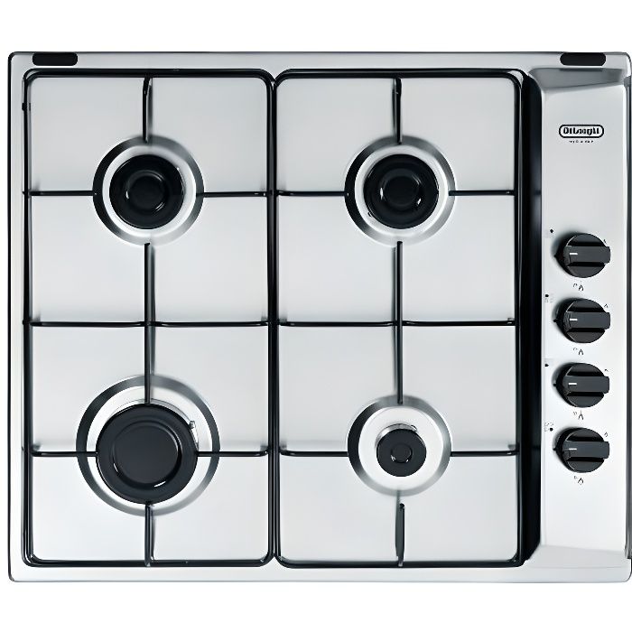 Cuisinière à gaz DELONGHI 4 feux Largeur 60 cm Couleur inoxydable - vue 1