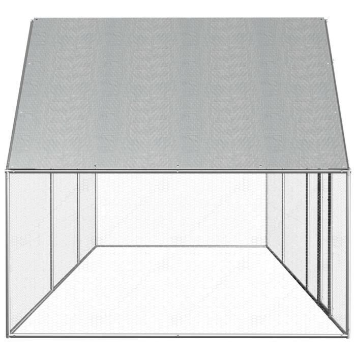 Poulailler Extérieur Ikodm XL 3x2x2 M Avec Toit - Enclos Pour Volailles Et Petits Animaux