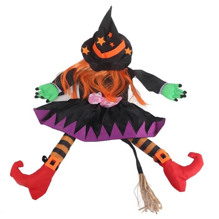 Sorcière Suspendue Halloween - 178 Cm Avec Yeux Lumineux Et Son Effrayant - Décoration Extérieure/Intérieure
