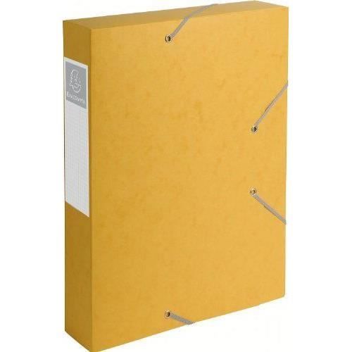 Chemise 3 rabats et élastique - EXACOMPTA - Cartobox - 6 cm - Jaune - Lot de 10 Chemise 3 rabats et élastique - EXACOMPTA - Cartobox - 6 cm - Jaune - Lot de 10