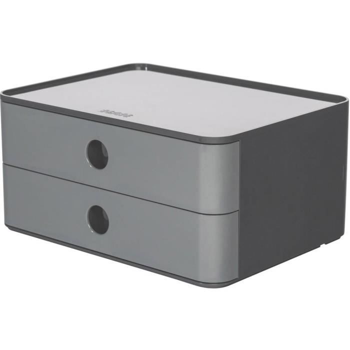 Caisson à tiroirs HAN SMART-BOX ALLISON 1120-19 - Gris noir blanc - 2 tiroirs