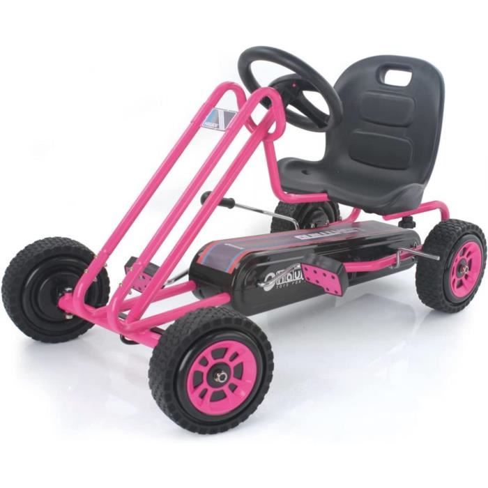 Voiture à Pédales - HAUCK - Rose Lightning - 4 roues - Pour Enfant de 4 ans et plus