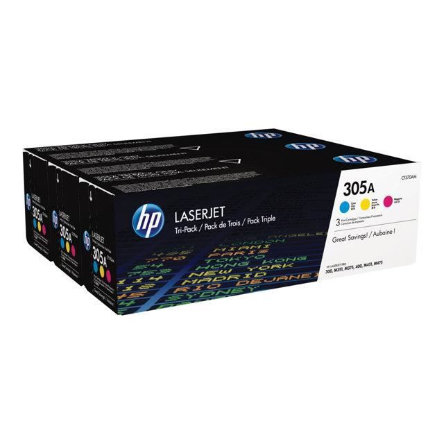 HP Pack de 3 CF370AM Cyan et Jaune - vue 6