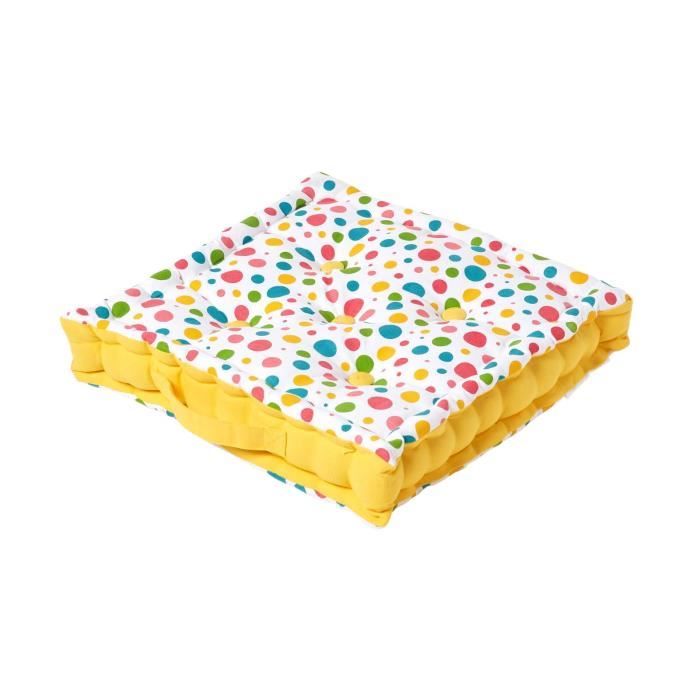Coussin de sol Pois Multicolores 40 x 40 cm