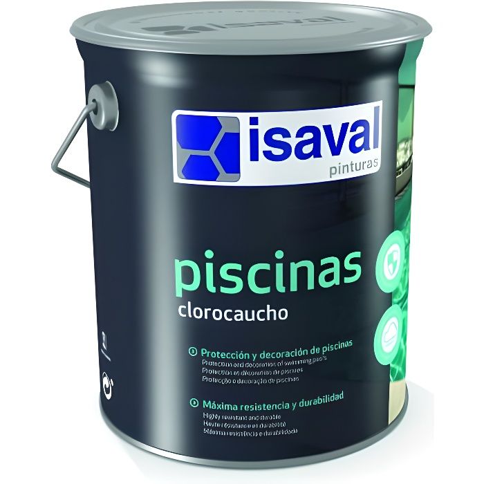 Isaval - Peinture Piscine Caoutchouc Chloré - 5kg - ISAVAL - (BLEU OCEAN)