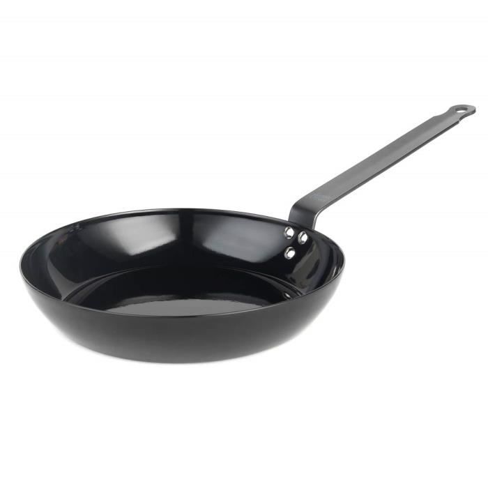 Jamie Oliver 552837 Get Inspired Poêle à frire en acier carbone résistant à la chaleur 24 cm Noir 