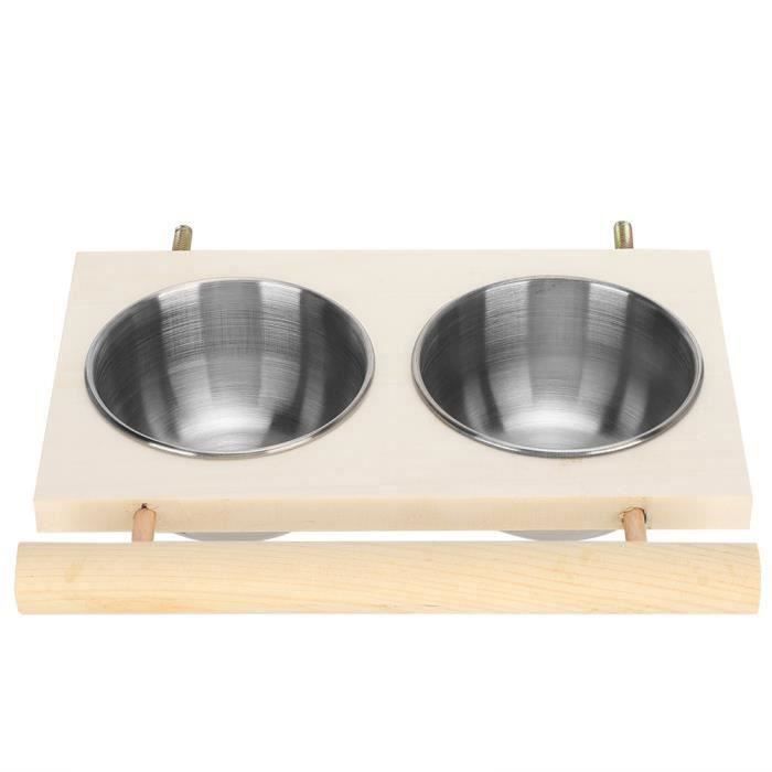 Bol Mangeoire En Inox Pour Oiseaux – 3 Tailles, Fixation Sécurisée, Facile à Nettoyer.