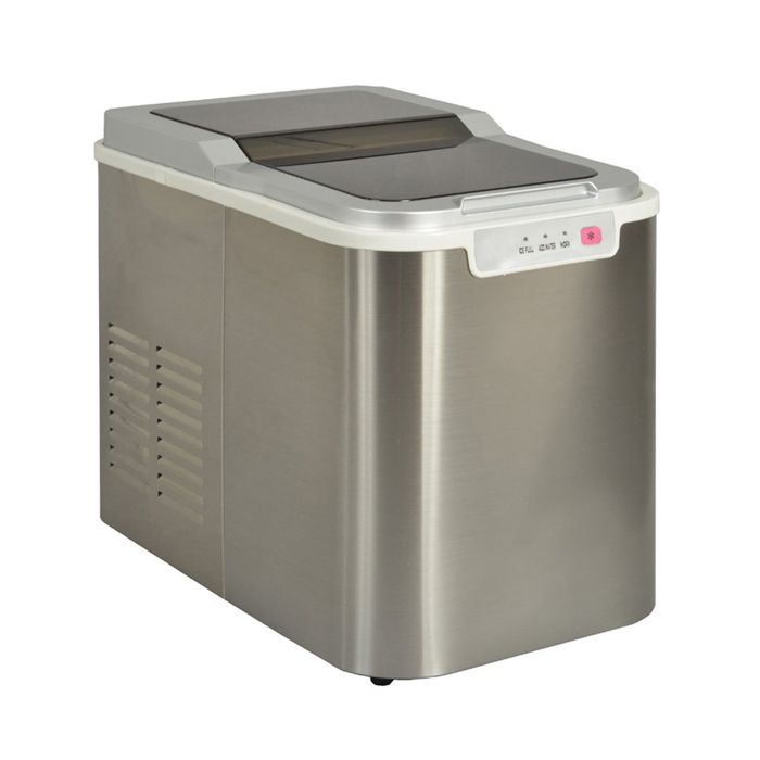 machine à glaçons kitchenchef yt-e-005b1 - inox - 140w - 9 glaçons toutes les 9 minutes