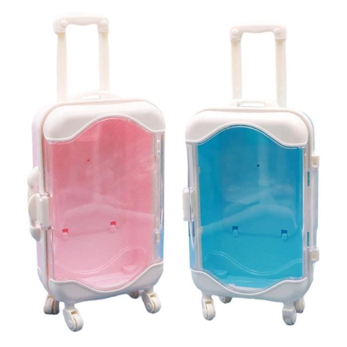 Lot 2 Mini Valises Poupée 9x4x2cm - Jouet Voyage Maison De Poupée Décoratif