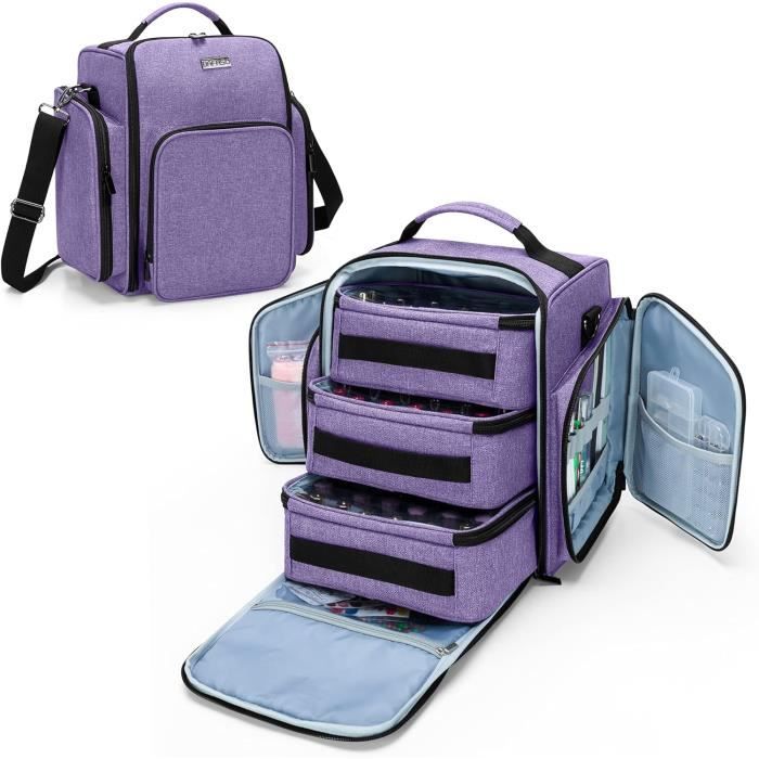 Verni A Ongle - Sac Rangement Vernis Contient 10 Bouteilles (15 Ml 05 Oz Liq.) Étui À Ongles