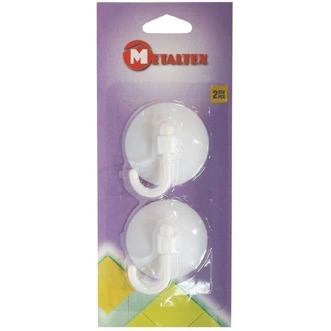 Crochet ventouse - lot de 2 - 5.5 cm
