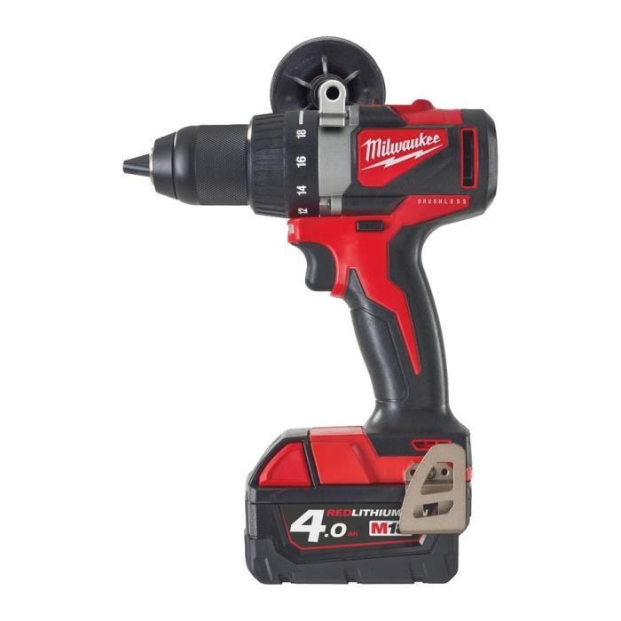 Milwaukee Perceuse Visseuse BRUSHLESS 18V 4Ah 85 Nm M18 BLDD2402X - Puissante et Durable