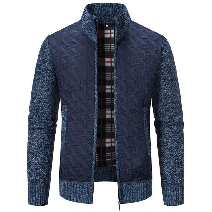 HOT Sweater Gilet Homme Zip Cardigan Gilet A Zip Homme Gilet