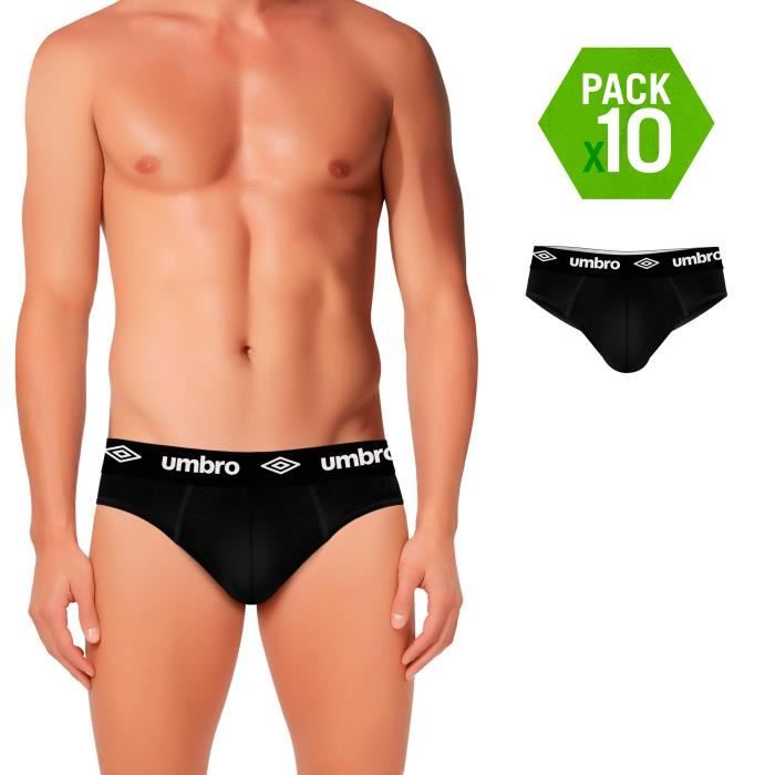Lot de 10 Slips unis en noir de la marque UMBRO pour homme Cdiscount PrêtàPorter