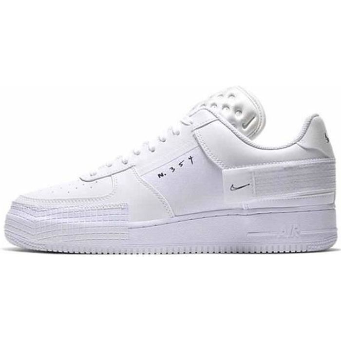 Basket Nike Air Force 1 Type Low Chaussure de Sport AF 1 Homme Femme  CQ2344-101 Blanc - Cdiscount Chaussures