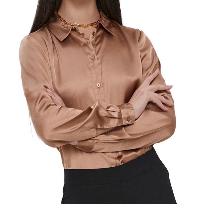 Chemise Rose Gold Satin Femme JDY Fifi Pink Cdiscount Pret a Porter