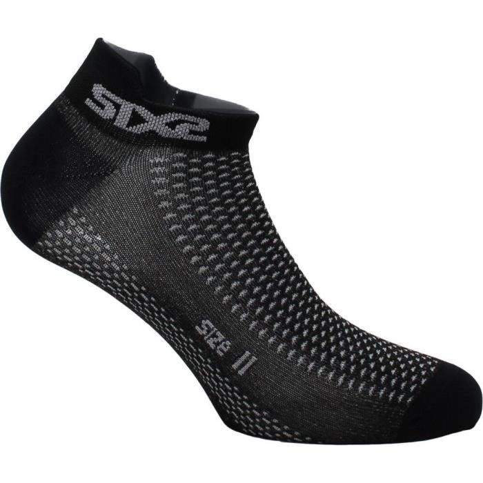 chaussettes sixs fant 2 - homme - noir/gris carbone - technologie carbon underwear - pied au sec