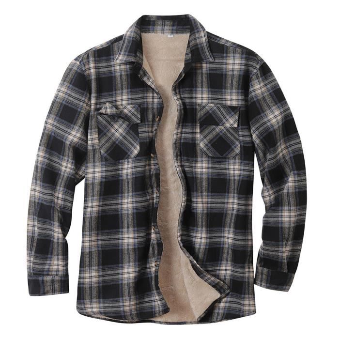 Chemise homme chaude flanelle deals