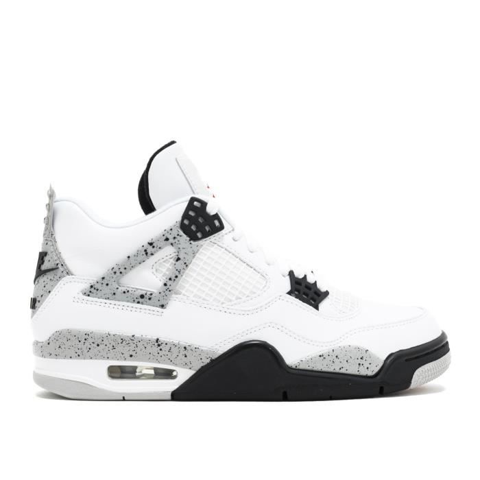 Baskets AIRS JORDAN 4 RETRO OG 'WHITE CEMENT' Blanc - Cdiscount Chaussures