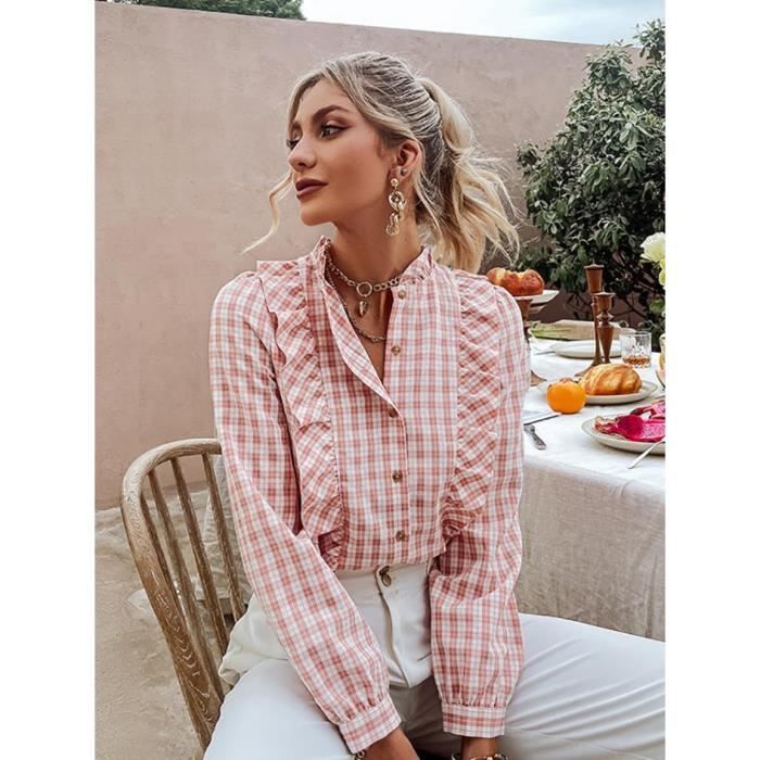 Chemise femme mode coton tendance nouvelle mode ample confortable