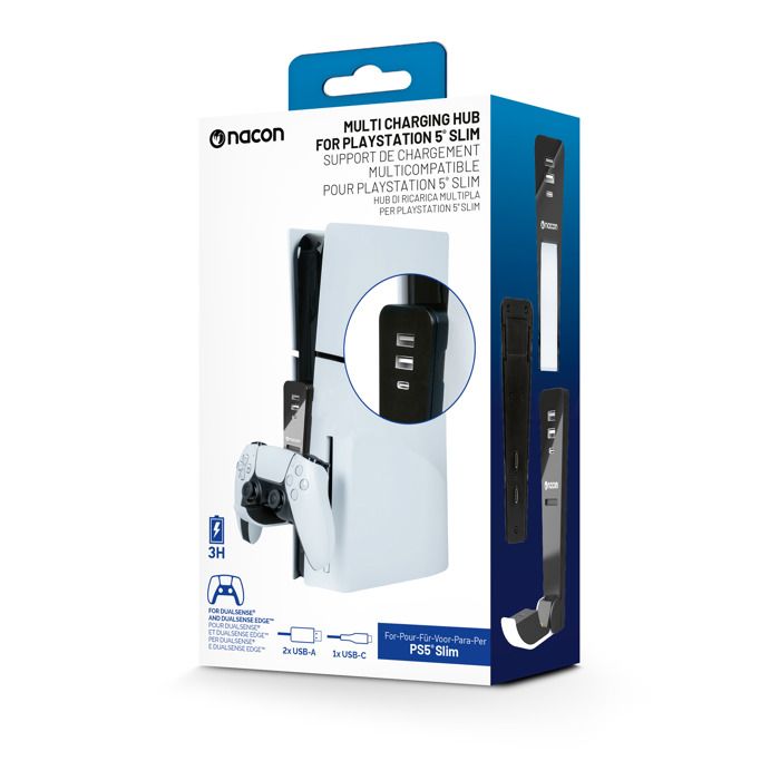 Support de chargement multicompatible Nacon pour console Slim PS5 + Hub USB - vue 3
