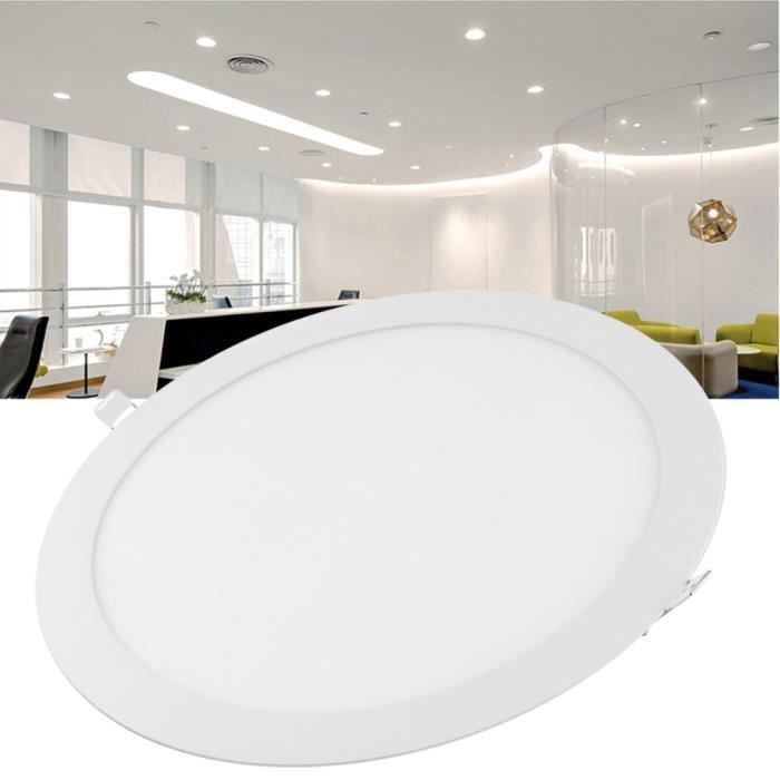 12W Large LED Spot de plafond en retrait Downlights Plafonniers Spot de plafond Blanc chaud 3000k Diamètre de trou de coupe 120-130mm AC220V 1 paquet pour salle de bain salon Œuvres d'incend cuisine 