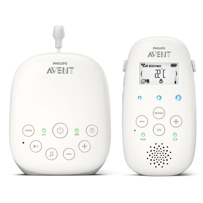 Ecoute bébé SCD71326 PHILIPS AVENT Audio DECT Ecran LCD Capteur de température Veilleuse