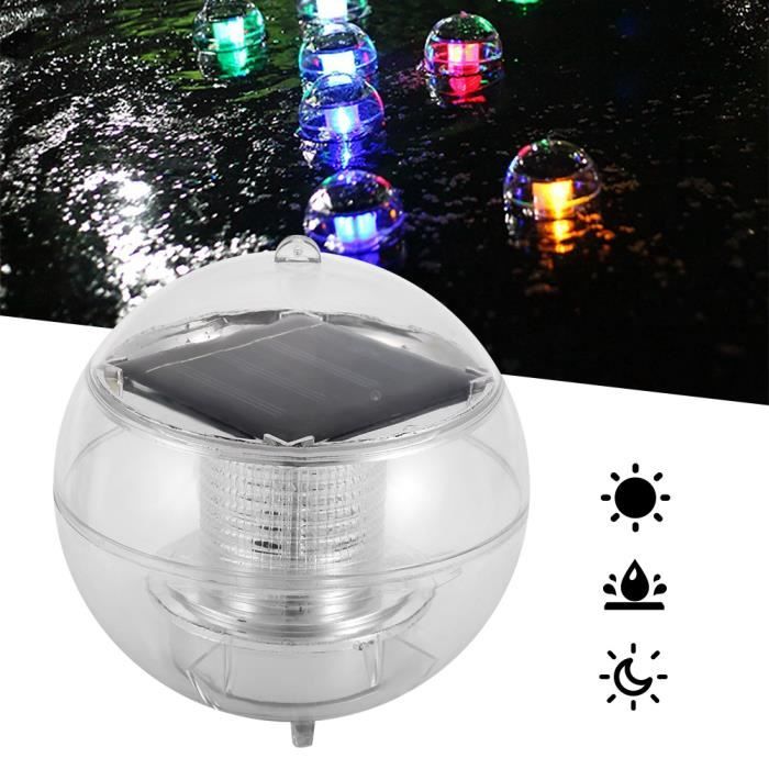 pwshymi lumière solaire étanche lampe led à boule flottante étanche, luminaire décoratif d'intérieur, idéal pour jardin lampion