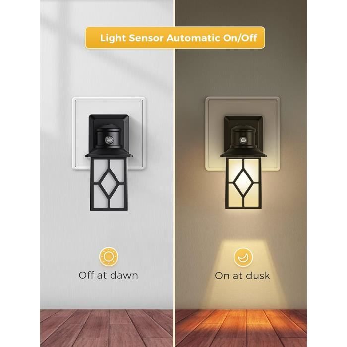 Veilleuses à Brancher Sur Le Mur - Veilleuse à Brancher - Veilleuse Du Crepuscule A Aube Veilleuse Led Lumiere Blanche 96340092