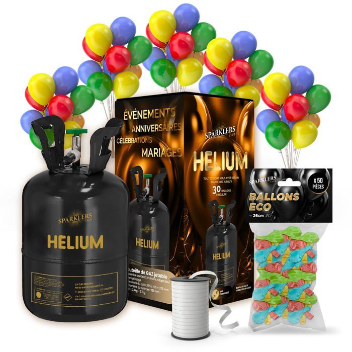 Bouteille D'Hélium 50 Ballons - 0,42m3, Jetable - Pour Anniversaires, Mariages, Fêtes - Livraison Rapide Sparklers Club - 3