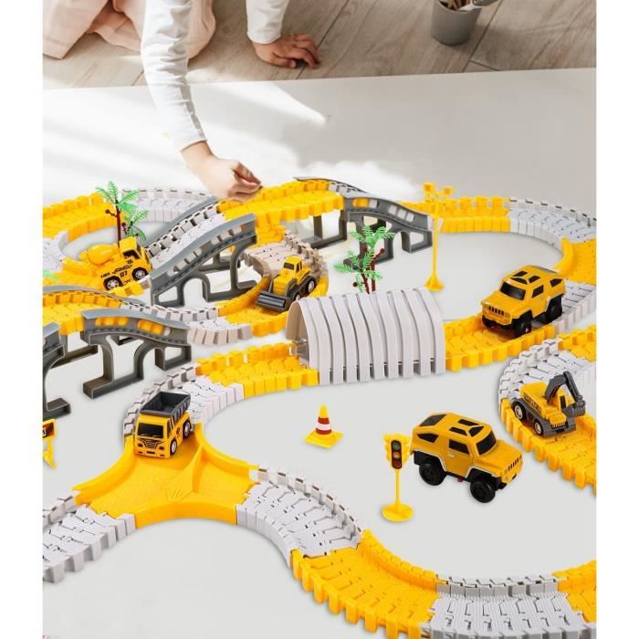 Jouet Circuit Voiture Electrique Enfant, Ensemble de Circuits de Course