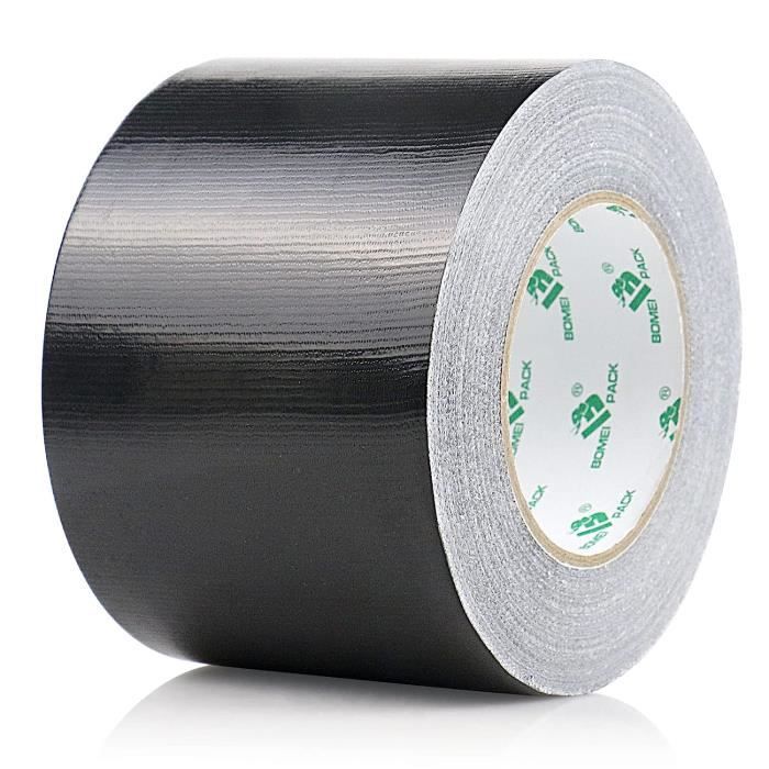 BOMEI PACK Ruban Adhésif Toilé Heavy Duty Duct Tape 150mm X 50 M Pour Les Travaux De Réparation, Fixation, De Scellage, D'étiquetage Et De Rénovation (Blanc