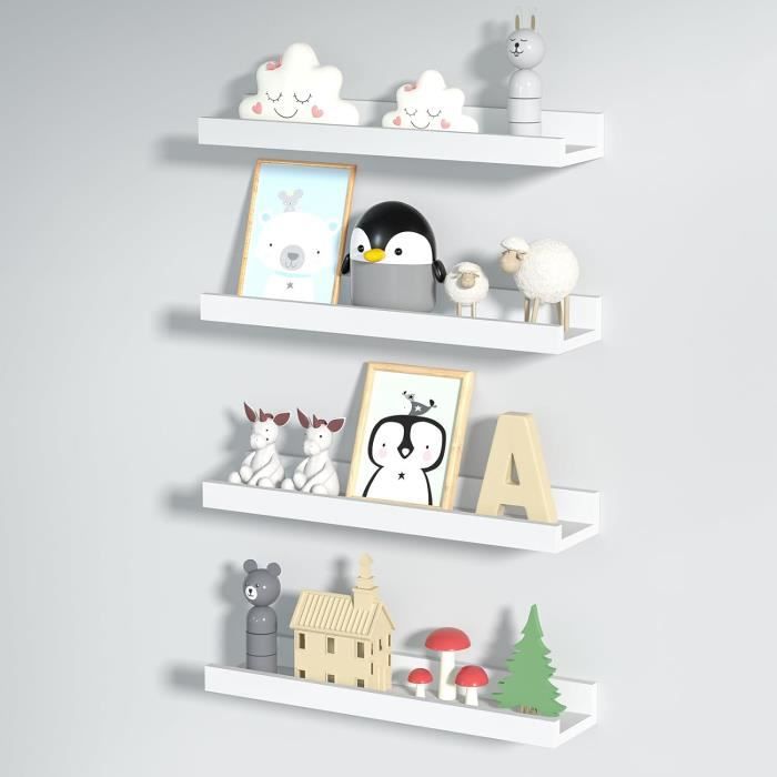 Lot De 4 étagères Murales Strängnäs Acier 50 X 60 X 15 Cm Saumon [en.casa] Strängnäs