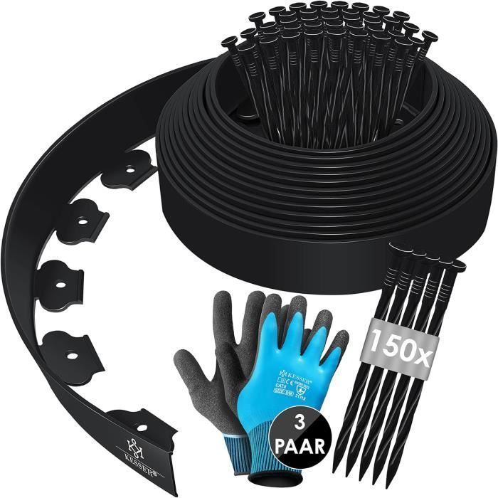 Bordure en plastique - 5,8 cm de haut 3 broches de montage GRATUITES ! - | Plus de jardin, moins d'entretien