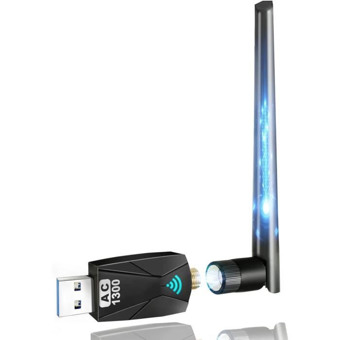 Clé WiFi Puissante AC900 Mbps + Bluetooth 5.3 - Adaptateur WiFi6 Double Bande 2.4G/5GHz MU-MIMO, Dongle Bluetooth