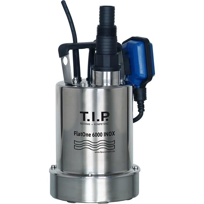 T.I.P. CoverOne 1500 AUT 30441 Pompe De Bâche De Piscine Avec Automatisme, 20 W, 1 300 L/h, Hauteur De Refoulement/pression Max. 1,6 M/0,16 Bar, Mode Automatique, Protection Anti-marche À Sec