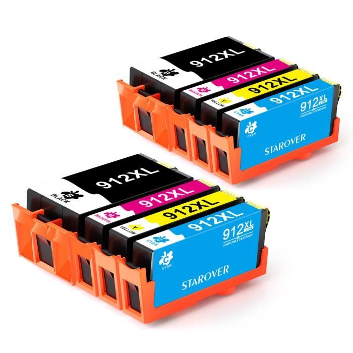 Cartouche D’encre 912XL Compatible HP – Noir Haute Capacité, Jusqu’à 825 Pages