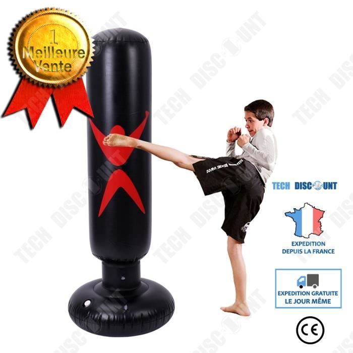 YOLEO Sac de Boxe sur Pied Adulte Sac de Frappe Autoportant Punching Ball -  Noir - Cdiscount Sport