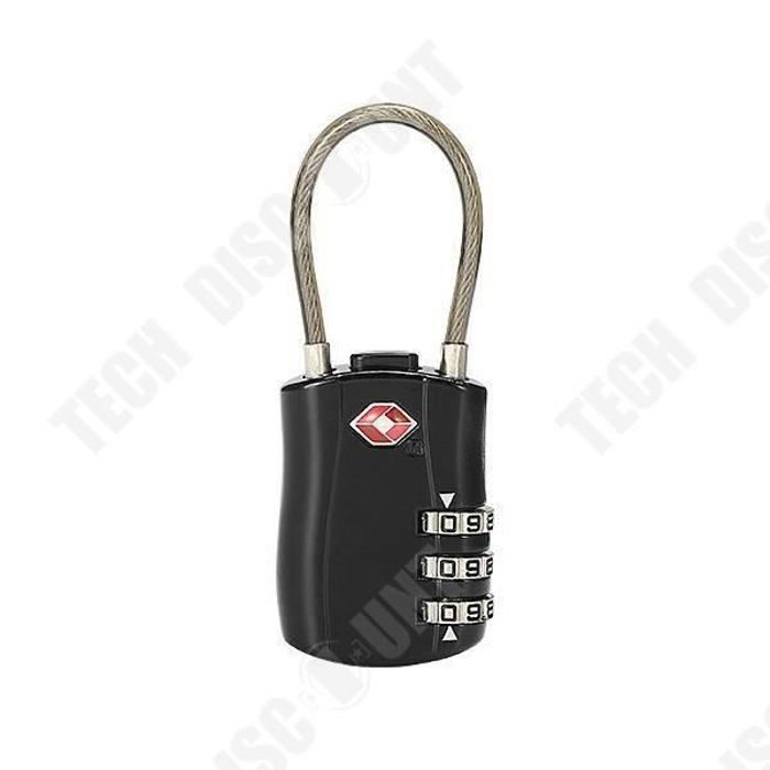 3 Cadenas à Code 3 Chiffres - Alliage - Pour Valises, Casiers, Sacs - 3 Couleurs - Sécurité Voyage