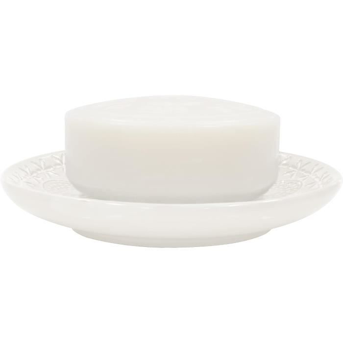 Porte-Savon En Pierre Naturelle Travertin - 10 X 10 Cm - Pierre Poreuse Naturelle De Turquie