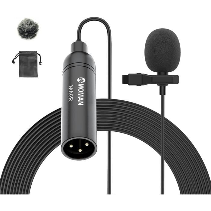 Microphone Hollyland Microphone Cravate Externe Filaire 3.5mm  Omnidirectionnel pour Système de Microphone sans Fil Lark Max (1-Paquet)