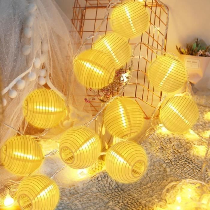 Yizhet LED Lampions 30 Pièces - Mini LED Ballons Lumineux, Lanterne Papier Lumière, Décoration Noël, Saint-Valentin (Blanc Froid, Non-Clignotante