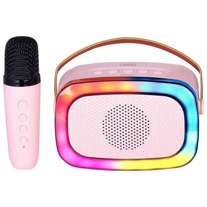 Enceinte Nomade Karaoke - Trevi - XR 8A01 - Bluetooth - Batterie Rechargeable - Rose