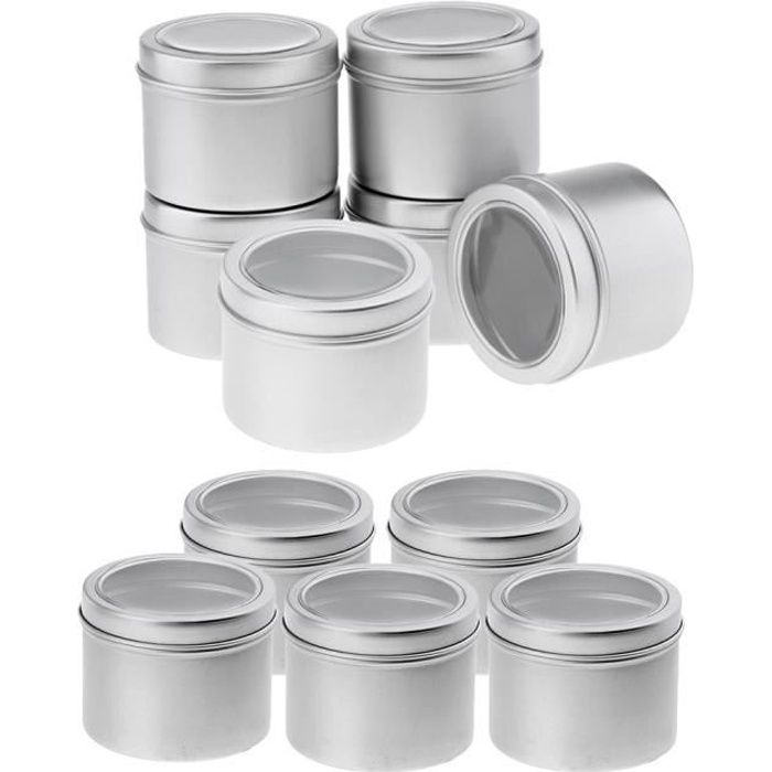 Lot De 10 Boîtes De Conserve Vides De 180 Ml Avec Couvercle, Contenants