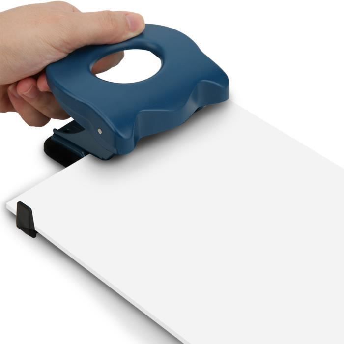Papier perforateur poinçonneuse fournitures de bureau outil à main à deux  trous bleu pour 20 pages - Cdiscount Beaux-Arts et Loisirs créatifs